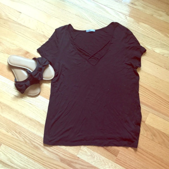 Charlotte Russe Tops - Charlotte Russe Black cross cross top